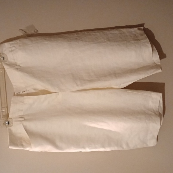Kim Rogers Cream Chinos Lightweight Classic Style 100,% Linen - Picture 1 of 5